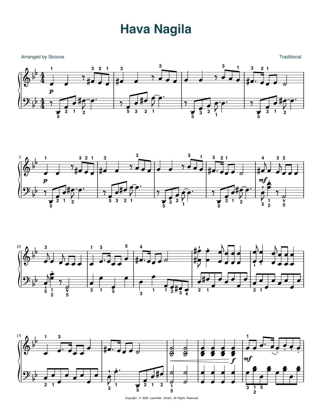 Produktbild zu: Hava Nagila (arr. Skoove)
