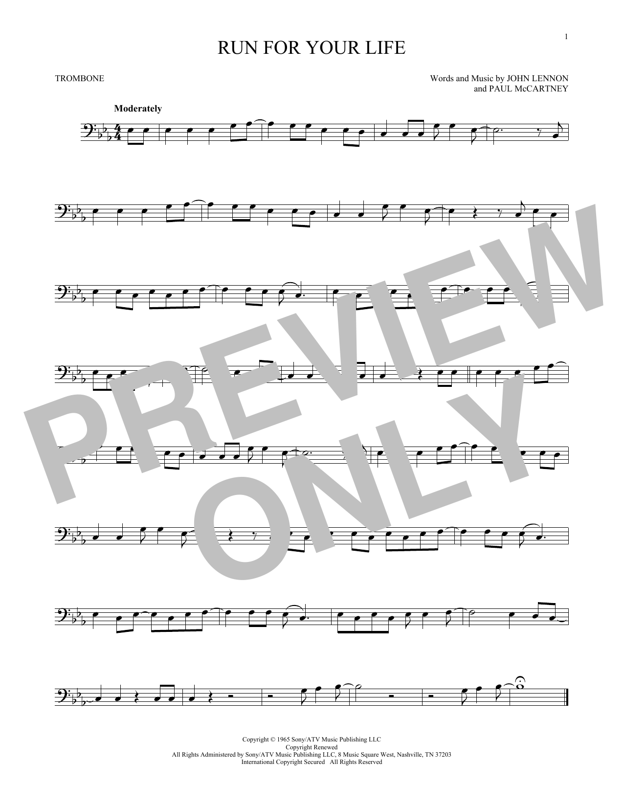 Product gallery: Page 1 of 1 Run For Your Life, The Beatles