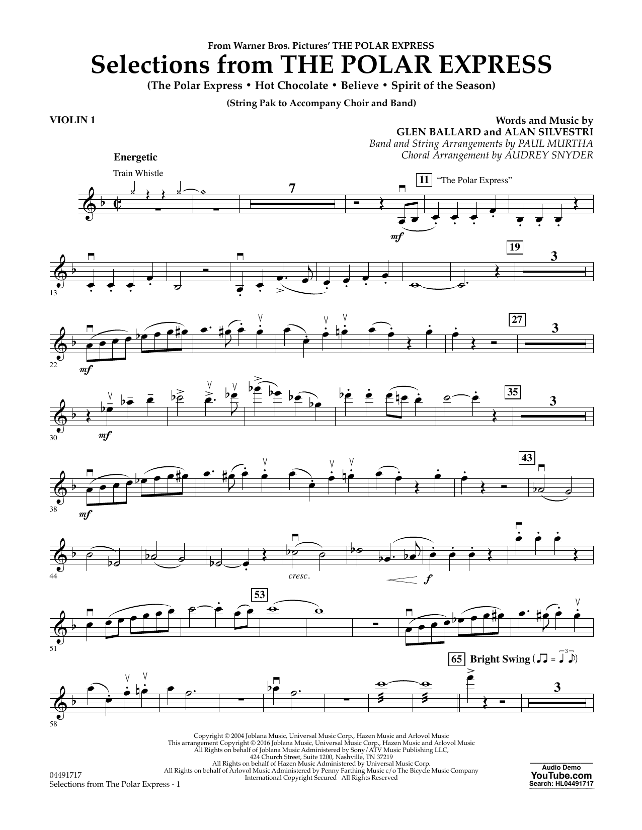 Produktbild zu: The Polar Express - Violin 1