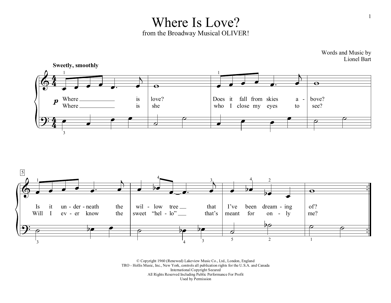 Produktbild zu: Where Is Love? (from Oliver!) (arr. Christopher Hussey)