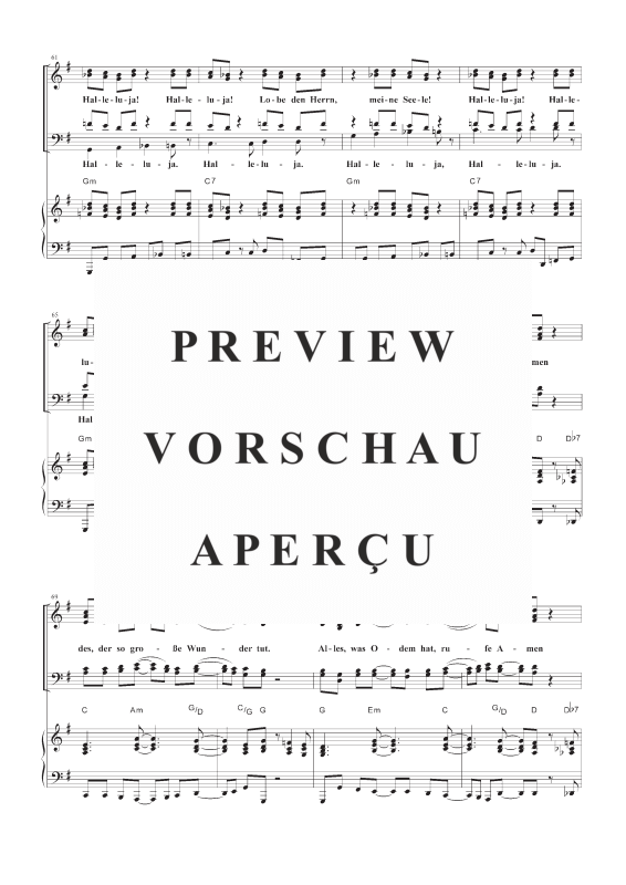 gallery: Lobe den Herren, o meine Seele EG 303, , Gemischter Chor und Klavier