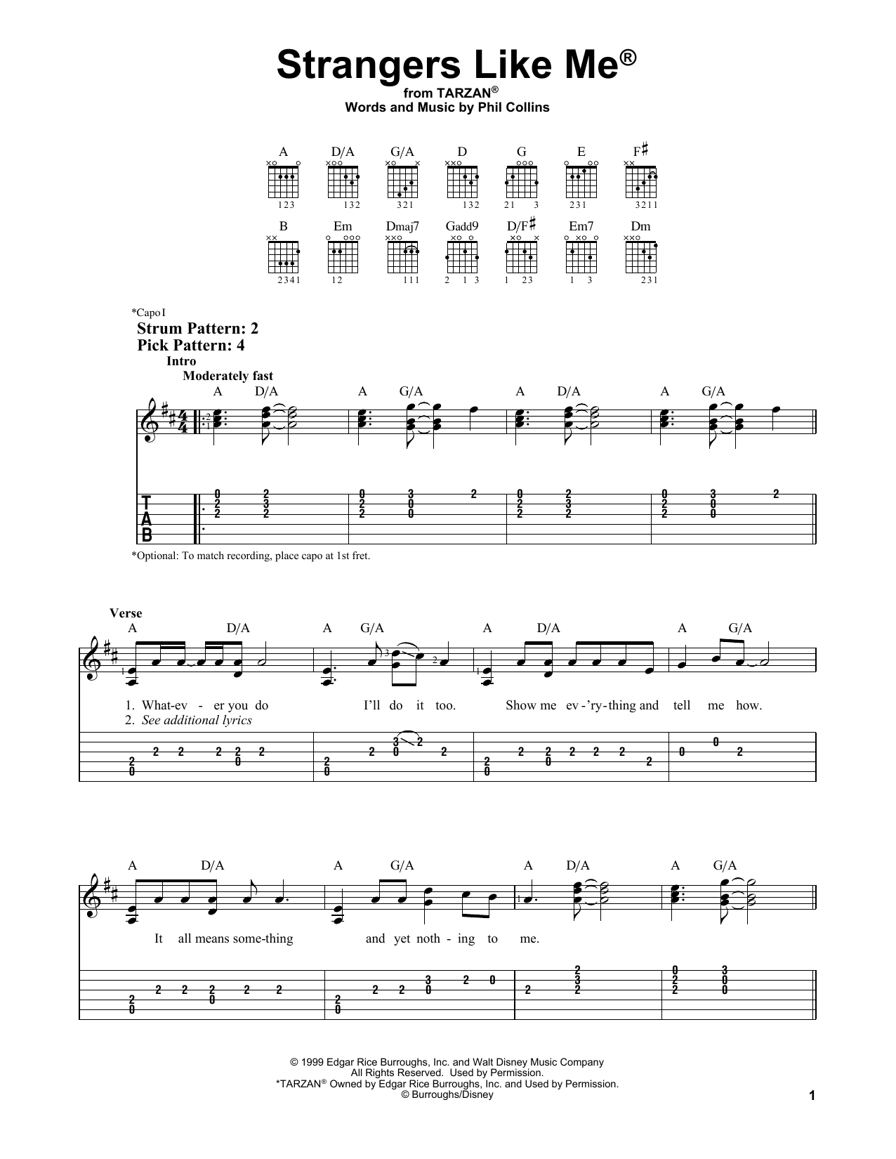 Produktbild zu: Strangers Like Me (from Tarzan)
