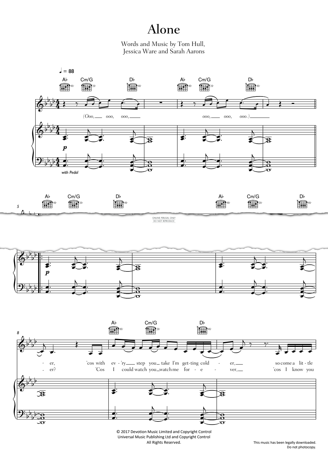 Produktgalerie: Seite 1 von 1 Alone, Jessie Ware, Gesang, Gitarre, Klavier
