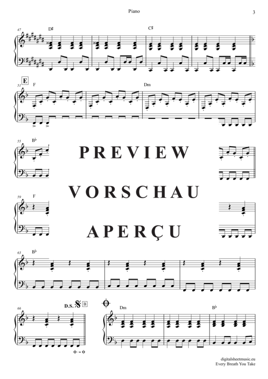 Produktgalerie: Seite 19 von 20 Every breath you take , Police, The, (Trompeten Trio + Klavier)