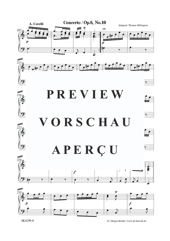 Produktgalerie: Seite 9 von 10 Concerto Op.6. No.10, , Klavier/Cembalo Solo