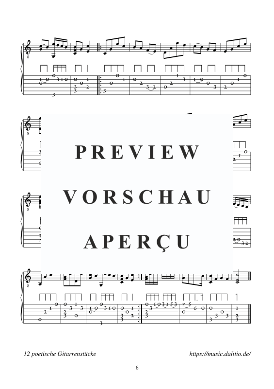 Produktgalerie: Seite 8 von 11 12 poetische Stücke, , Gitarre Solo