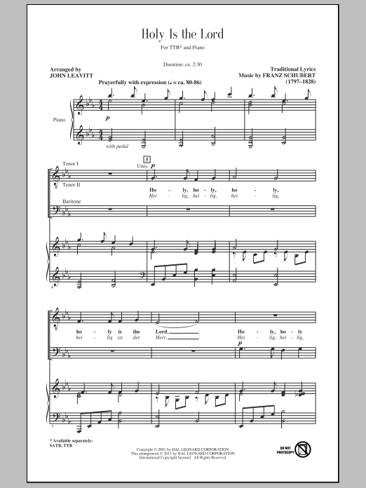 Produktbild zu: Holy Is The Lord