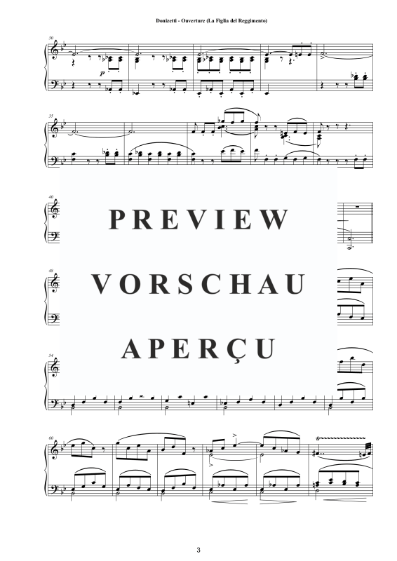 Produktgalerie: Seite 4 von 11 Ouverture (La Figlia del Reggimento) - Piano Version, , Klavier Solo