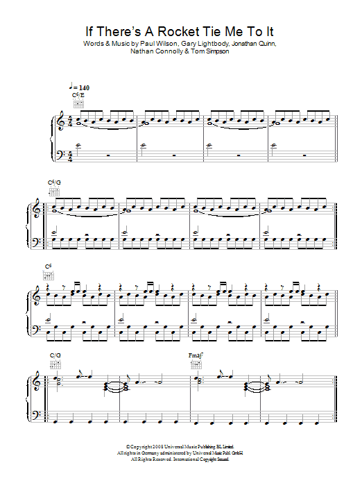 Produktgalerie: Seite 1 von 1 If There's A Rocket Tie Me To It, Snow Patrol, Gesang, Gitarre, Klavier