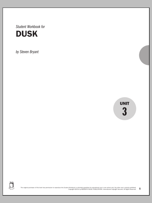 Produktbild zu:  Guides to Band Masterworks, Vol. 4 - Student Workbook - Dusk - Steven Bryant