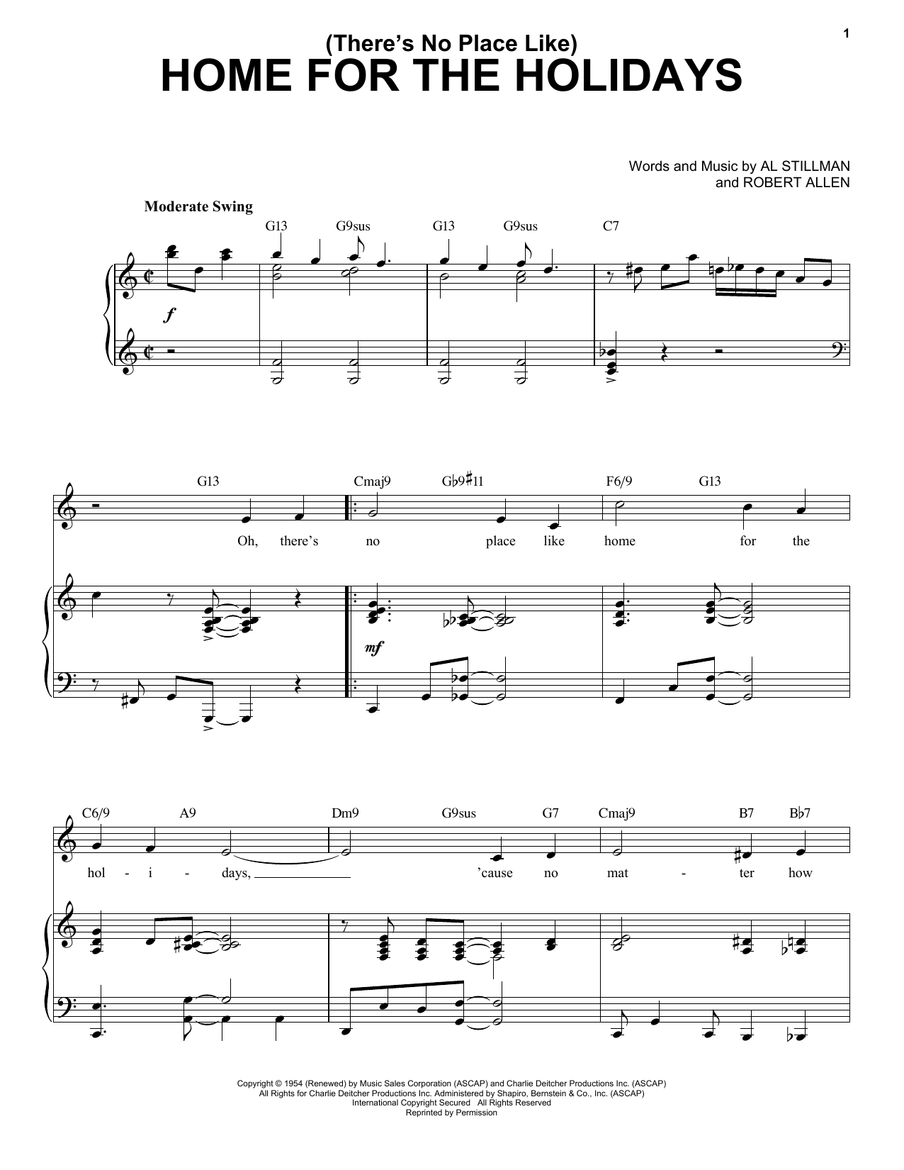 Product picture to: (There's No Place Like) Home For The Holidays [Jazz Version] (arr. Brent Edstrom)