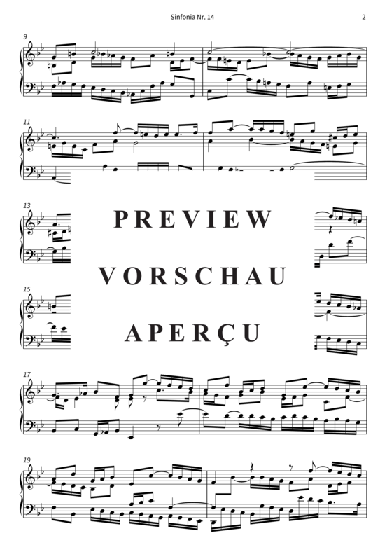 Produktgalerie: Seite 5 von 6 Sinfonia Nr. 14 - BWV 800 , , Klavier Solo