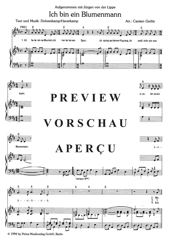 gallery: Ich bin ein Blumenmann , Lippe, 	Jürgen von der, (Klavier + Gesang)