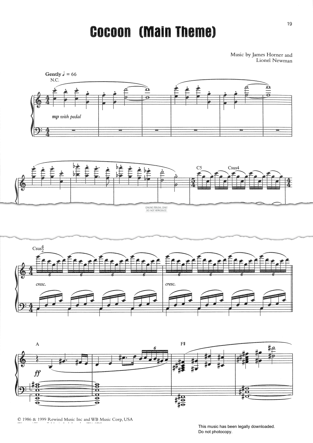 Produktbild zu: Cocoon (Main Title)