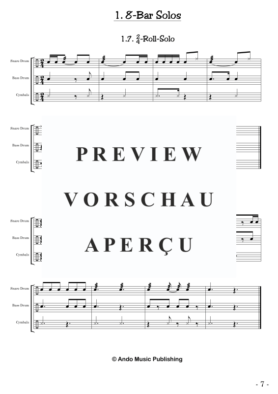 gallery: Solos for Marching Drums - Volume 1, , 50 Solo Pieces for Marching bands: Snare Drum, Bass Drum and Cymbals