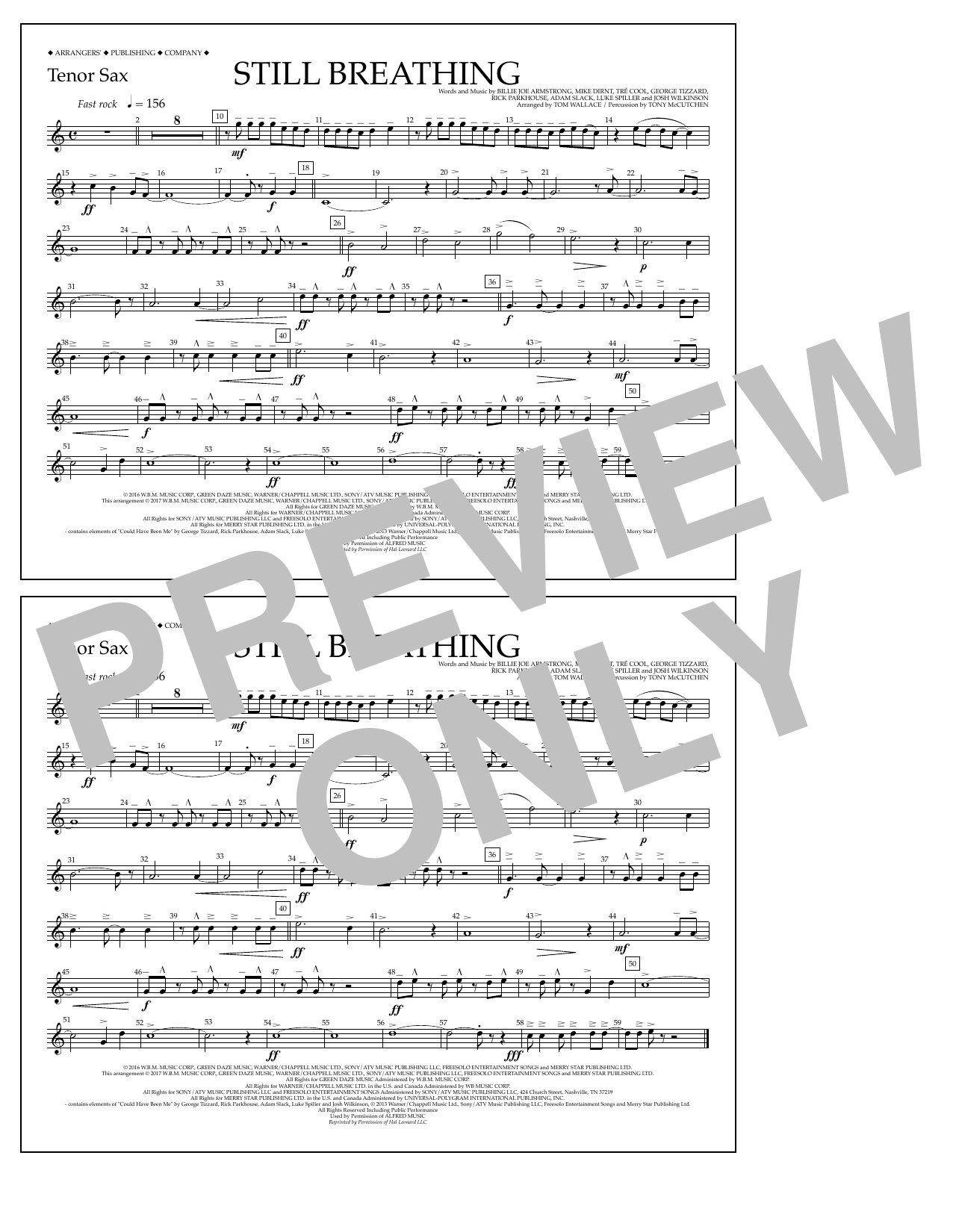 Product picture to: Still Breathing - Tenor Sax