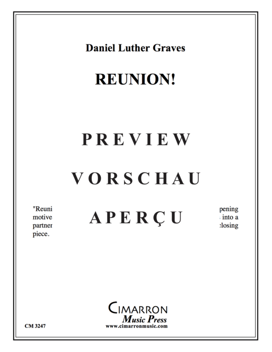 Product gallery: Page 2 of 16 Reunion! , , (Saxophone Quintet AATTB)