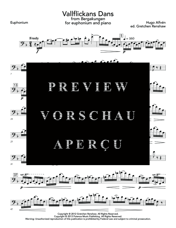 Product gallery: Page 10 of 11 Vallflickans Dans, , (euphonium and piano)