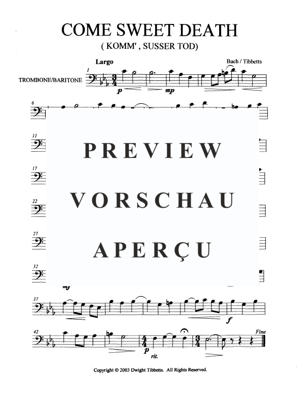 Product gallery: Page 11 of 11 Come Sweet Death, , Brass Quintet