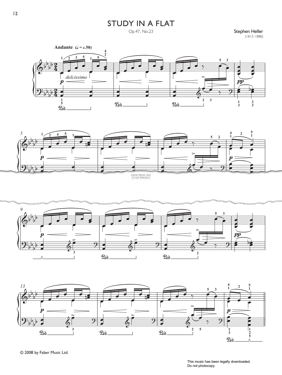 Product picture to: Study in A flat Op.47, No.23 (from Real Repertoire Studies Grades 4-6)