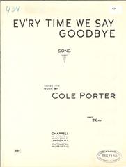 cover: Ev'ry Time We Say Goodbye, Cole Porter