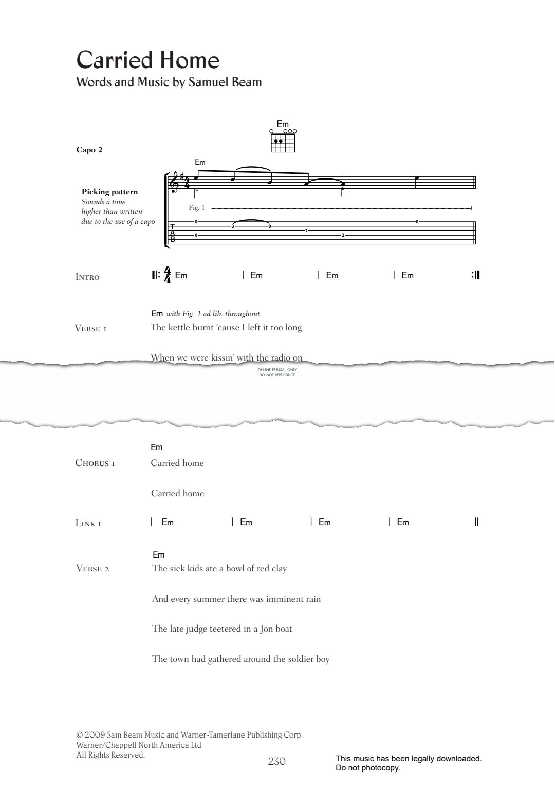 Product gallery: Page 1 of 1 Carried Home, Iron & Wine