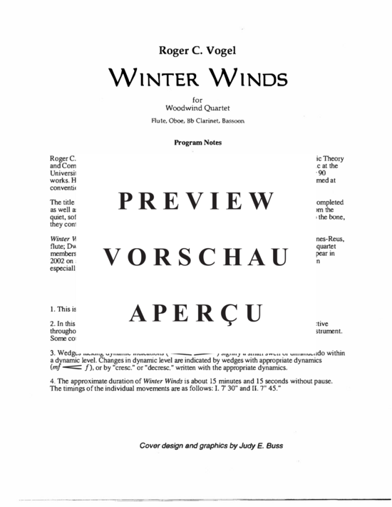 Produktgalerie: Seite 3 von 21 Winter Winds , , (Flöte, Oboe, Klarinette und Fagott)