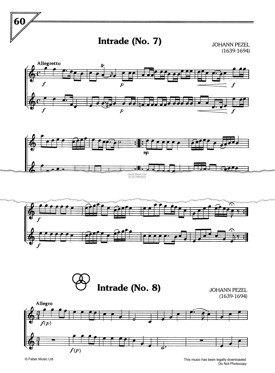 Produktgalerie: Seite 1 von 1 Intrade Nos 7, 8 & 9, Johann Pezel, Oboe