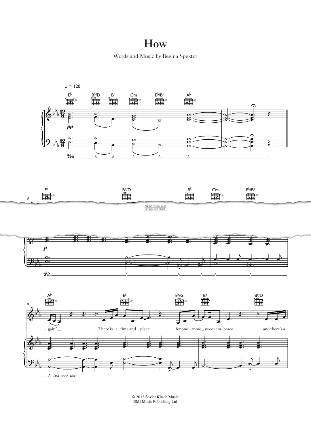 Produktgalerie: Seite 1 von 1 How, Regina Spektor, Gesang, Gitarre, Klavier