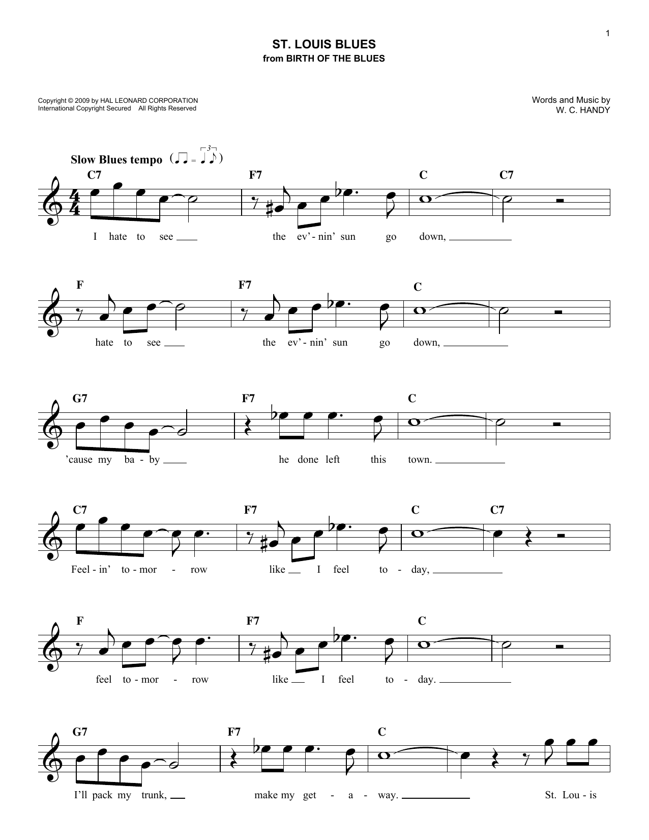 Product gallery: Page 1 of 1 St. Louis Blues, W.C. Handy