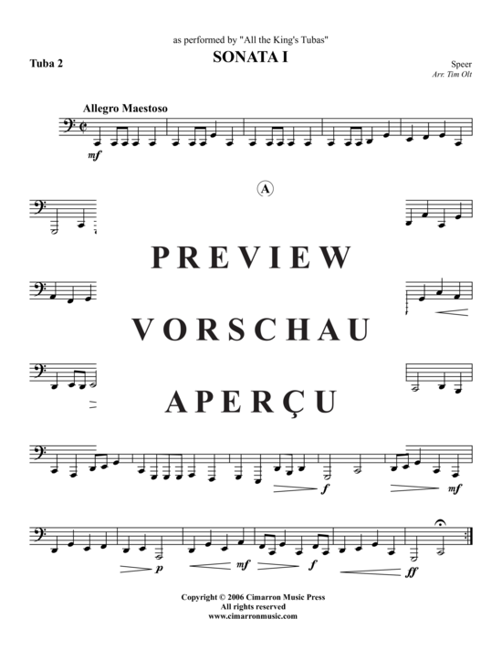 Product gallery: Page 9 of 9 Sonata I , , (Tuba Quartet: 2x Baritone, 2xTuba)