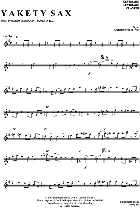 Product gallery: Page 1 of 4 Yakety Sax , Randolph, Boots, (Keyboard)