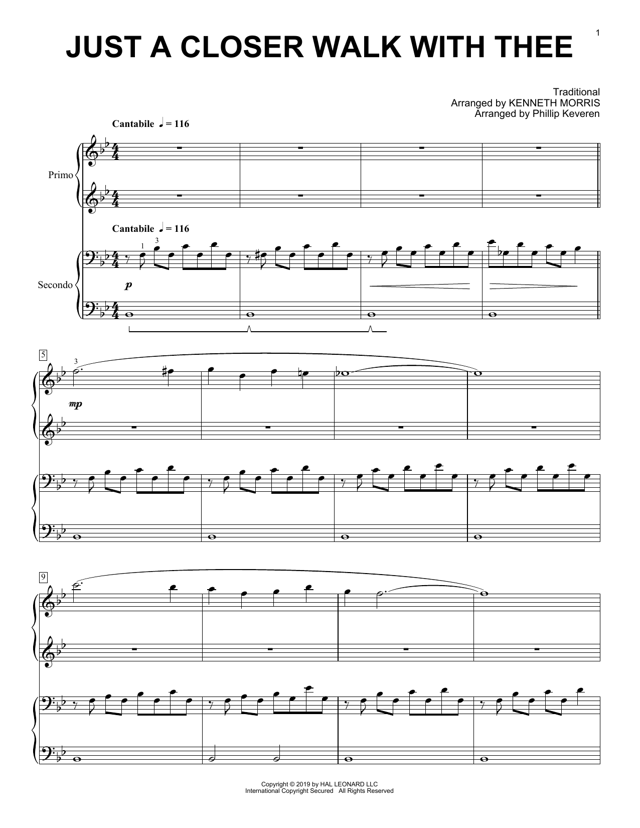Produktbild zu: Just A Closer Walk With Thee (arr. Phillip Keveren)
