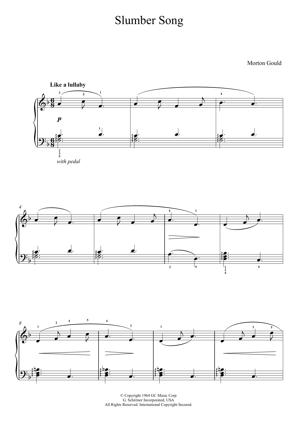 Product gallery: Page 1 of 1 Slumber Song (From 'At The Piano'), Morton Gould