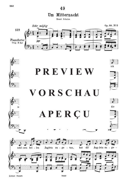 Product gallery: Page 2 of 5 Um Mitternacht D.862, , Low Voice and Piano