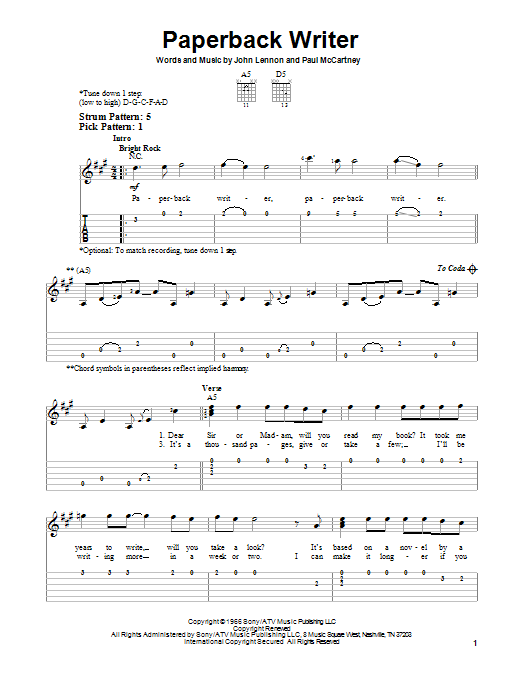 Product gallery: Page 1 of 1 Paperback Writer, The Beatles