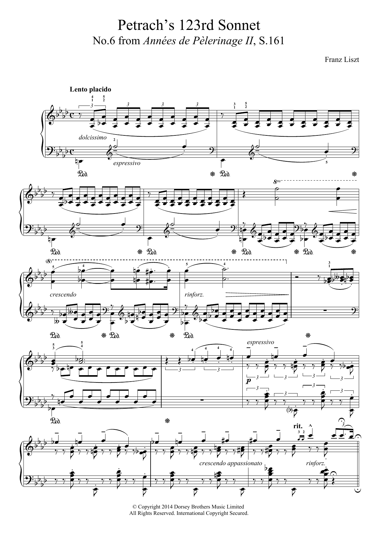Produktbild zu: Annees De Pelerinage II, No.6: Petrarch's 123rd Sonnet