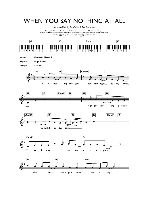 Produktbild zu: When You Say Nothing At All