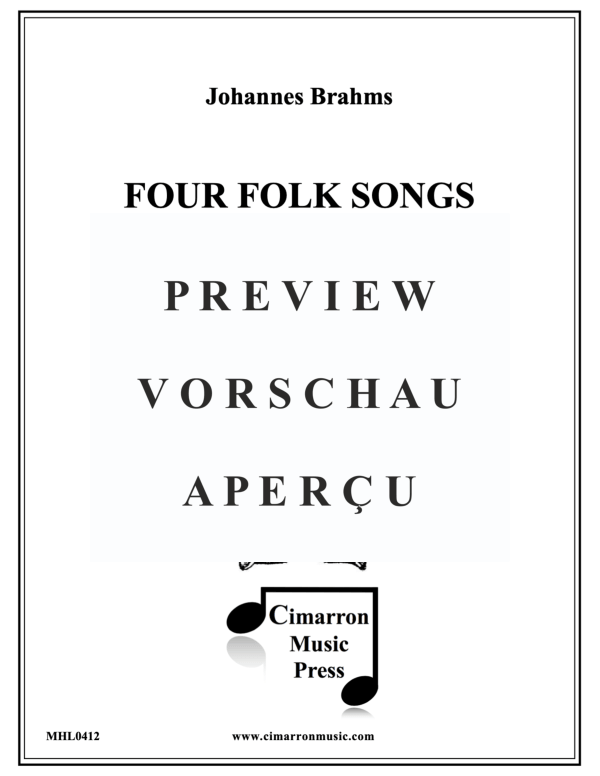 Product gallery: Page 2 of 10 Four Folk Songs, , Horn Quartet