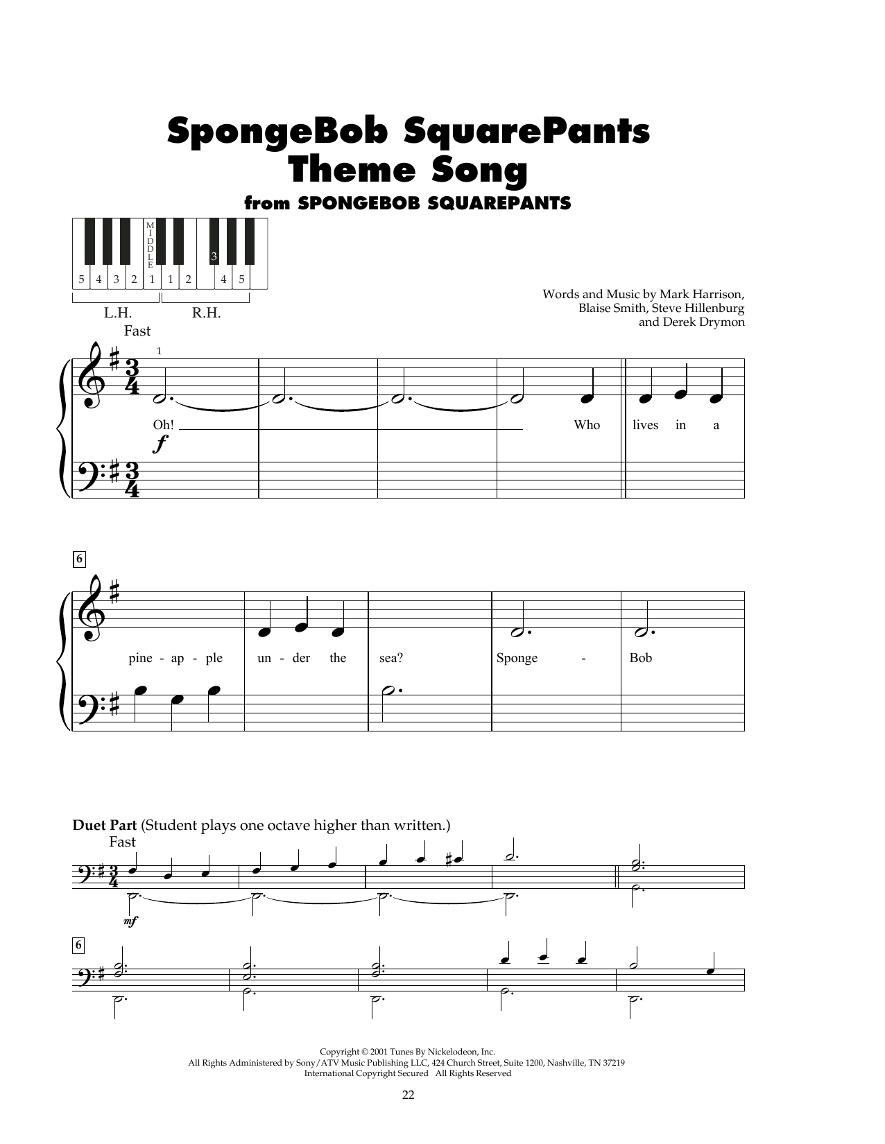 Produktbild zu: SpongeBob SquarePants Theme Song