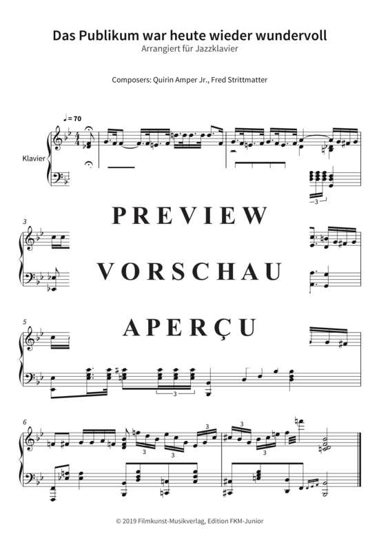Product gallery: Page 4 of 4 Das Publikum war heute wieder wundervoll - Arrangiert für Jazzklavier , , Piano Solo