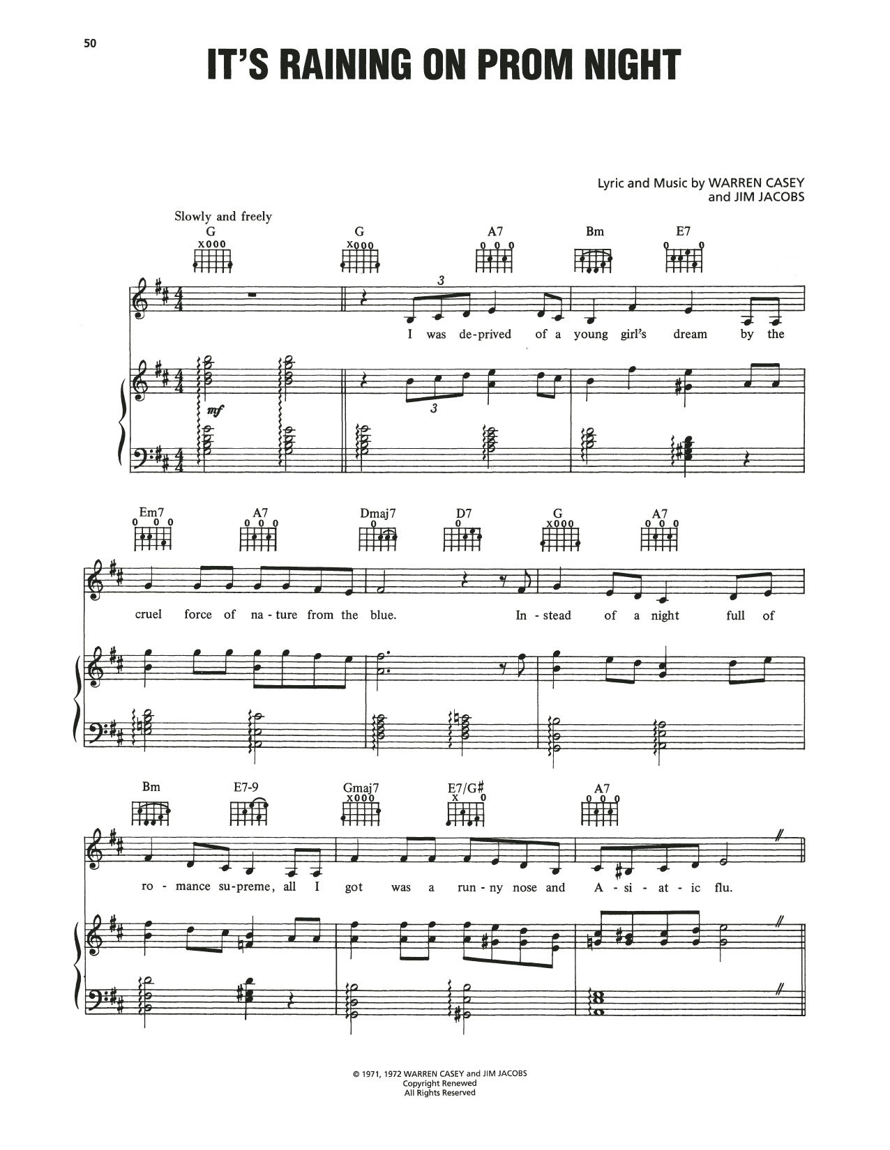 Produktbild zu: It's Raining On Prom Night (from Grease)