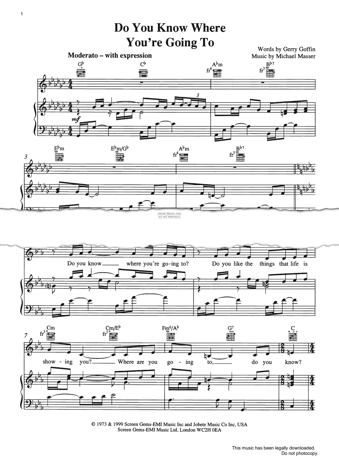 Product gallery: Page 1 of 1 Do You Know Where You're Going To?, Diana Ross