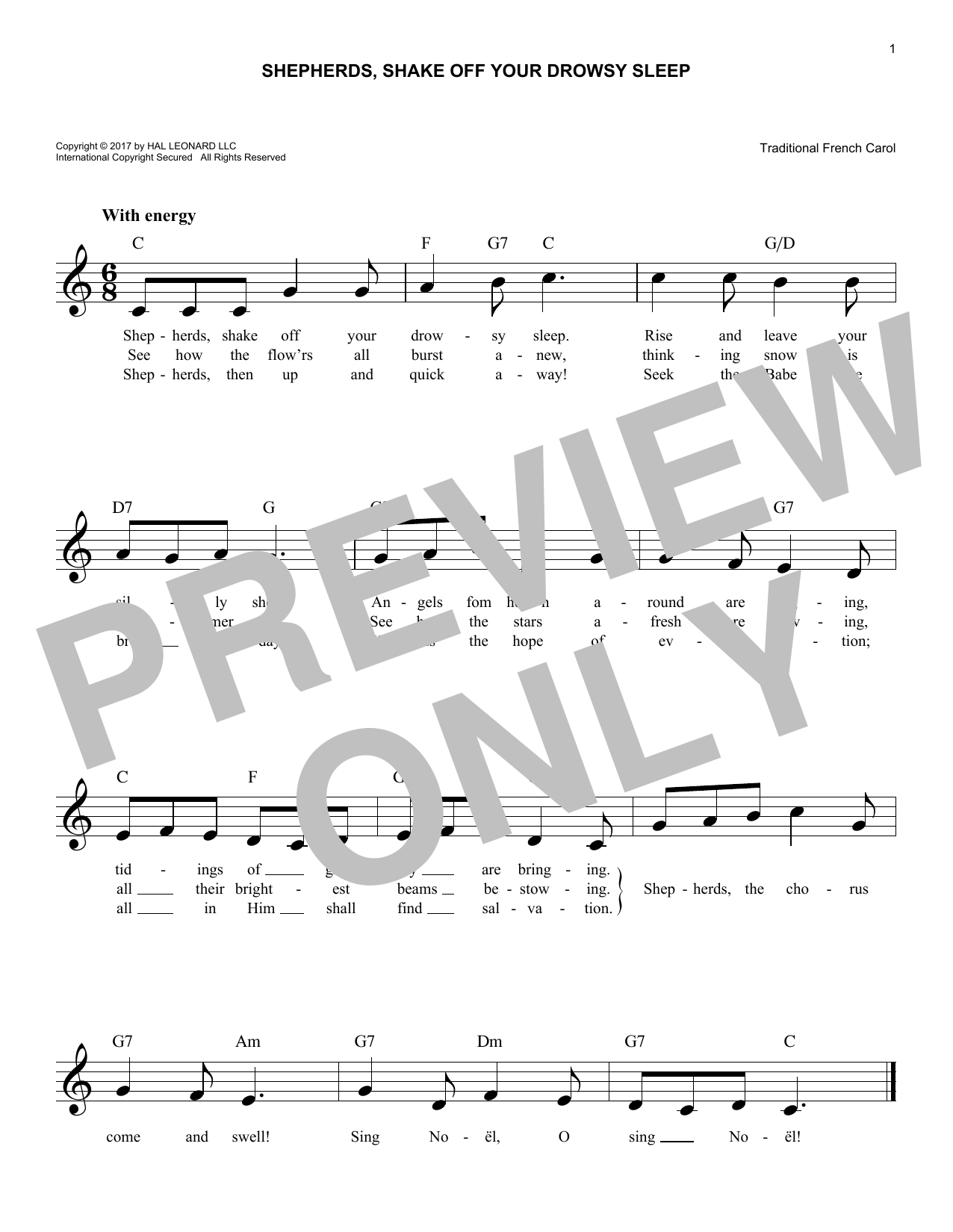 Product gallery: Page 1 of 1 Shepherds, Shake Off Your Drowsy Sleep, Traditional French Carol