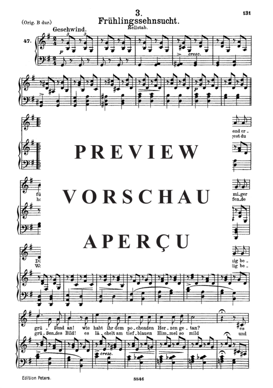 Product gallery: Page 2 of 5 Frühlingssehnsucht, D.957-3 (Schwanengesang), , Medium Voice and Piano