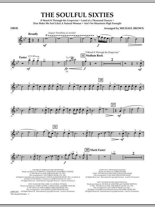 Produktbild zu: The Soulful Sixties - Oboe
