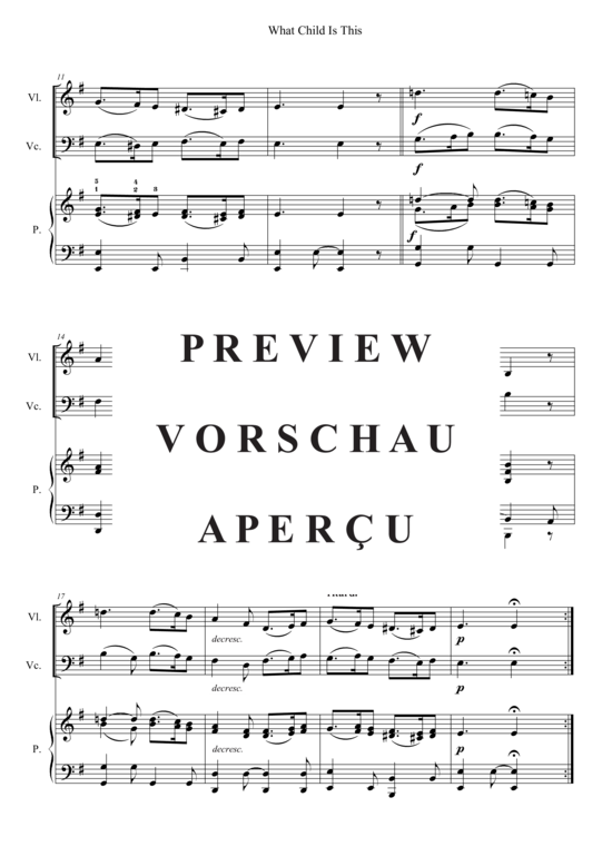 Product gallery: Page 3 of 3 What Child Is This , , (violin, cello + piano)