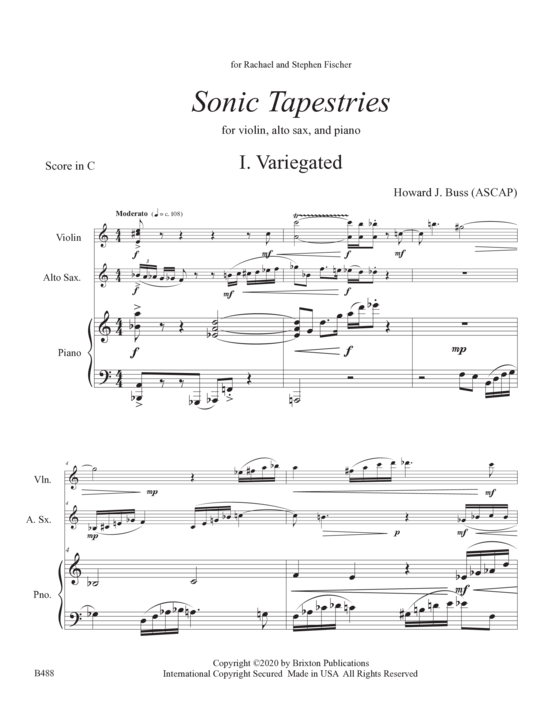Product picture to: Sonic Tapestries Howard J. Buss