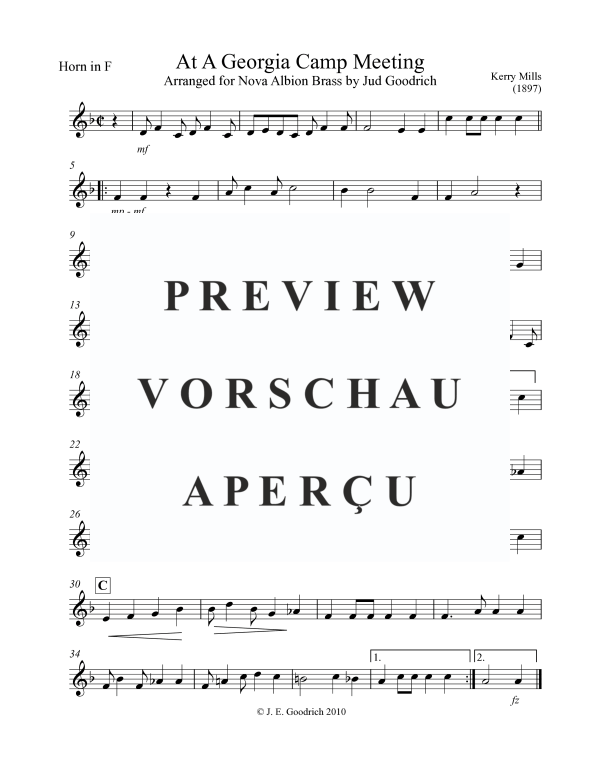Produktgalerie: Seite 7 von 10 At a Georgia Camp Meeting, , Blechbläserquintett