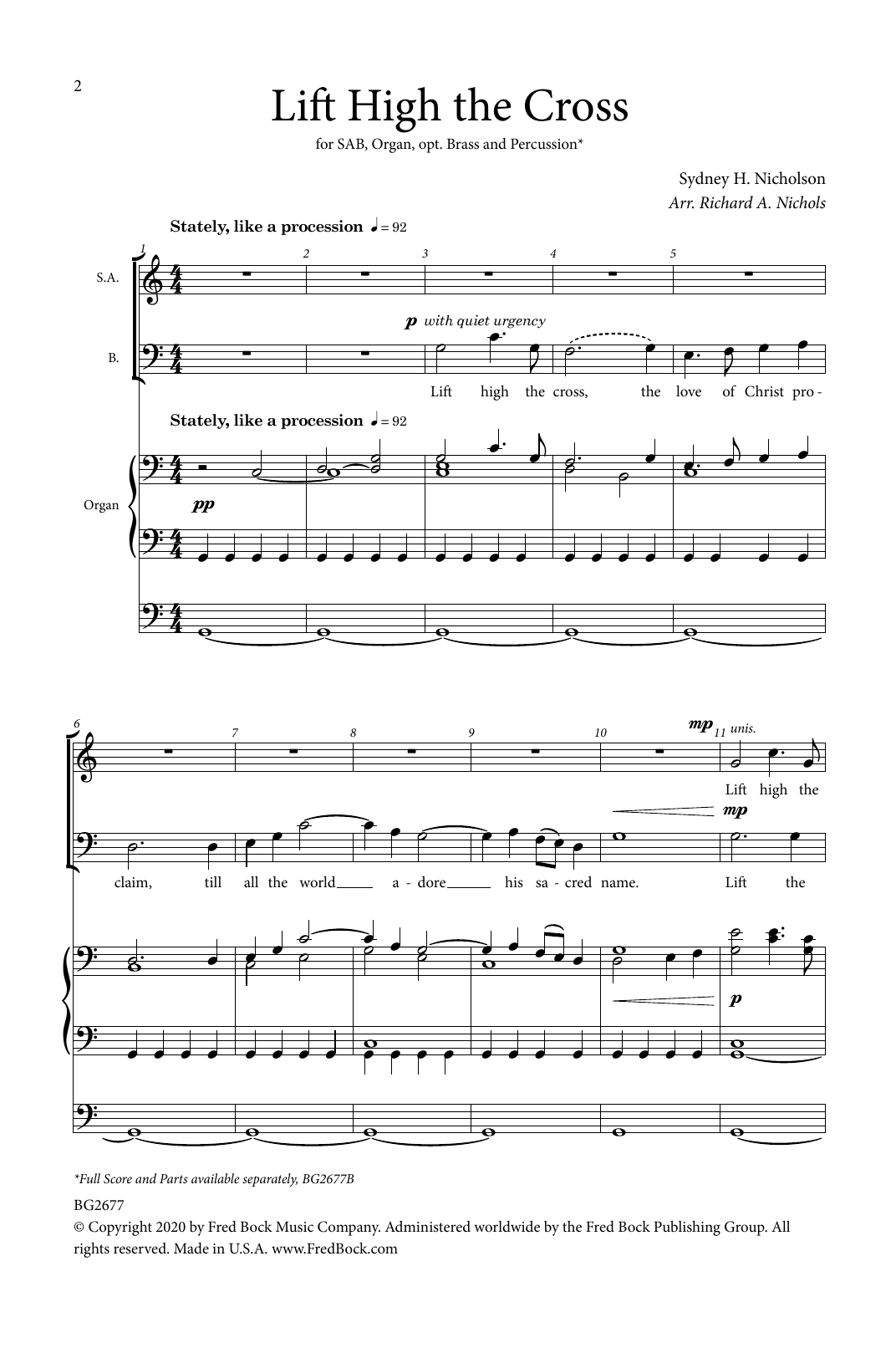 Produktbild zu: Lift High The Cross (arr. Richard A. Nichols)